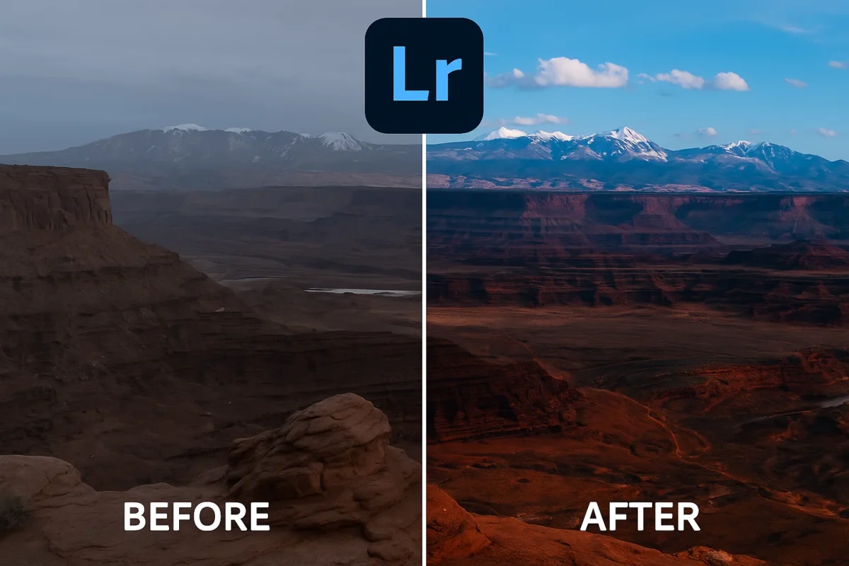 عکس قبل و بعد برنامه Adobe Lightroom Mobile